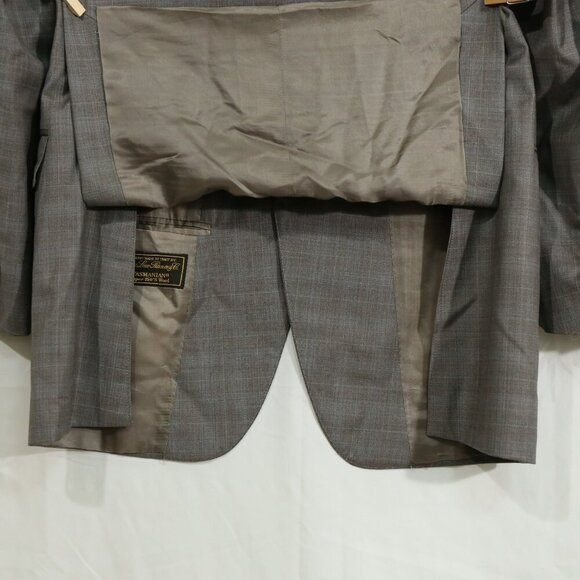 Samuelsohn x Loro Piana Super 150s Wool Blazer 44L Gray Plaid Italy - Picture 6 of 15